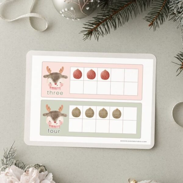 Christmas 10-Frame Counting Mats - Image 2