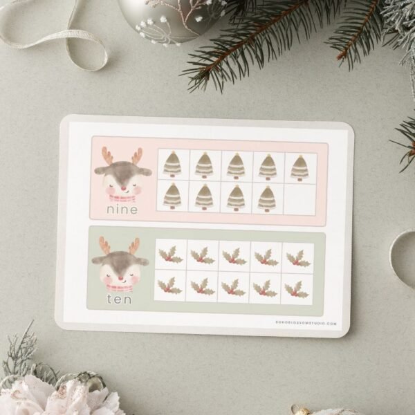 Christmas 10-Frame Counting Mats