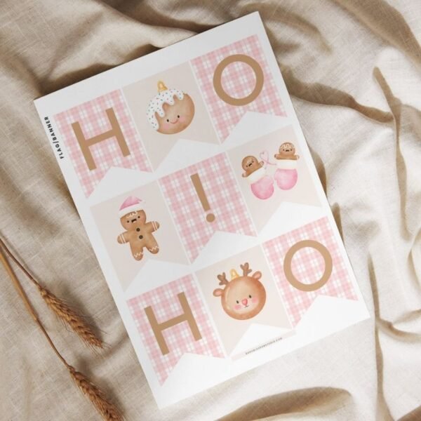 Pink Gingerbread Bookmarks + Banner